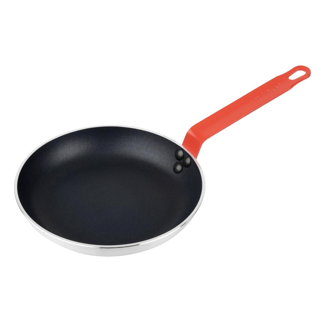 Hygiplas Aluminium Teflon Platinum Plus Frying Pan with Red Handle 240mm - HT965