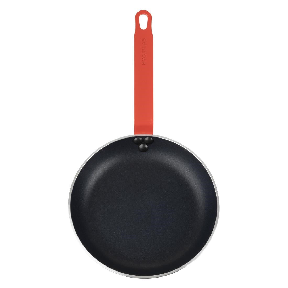 Hygiplas Aluminium Teflon Platinum Plus Frying Pan with Red Handle 240mm - HT965