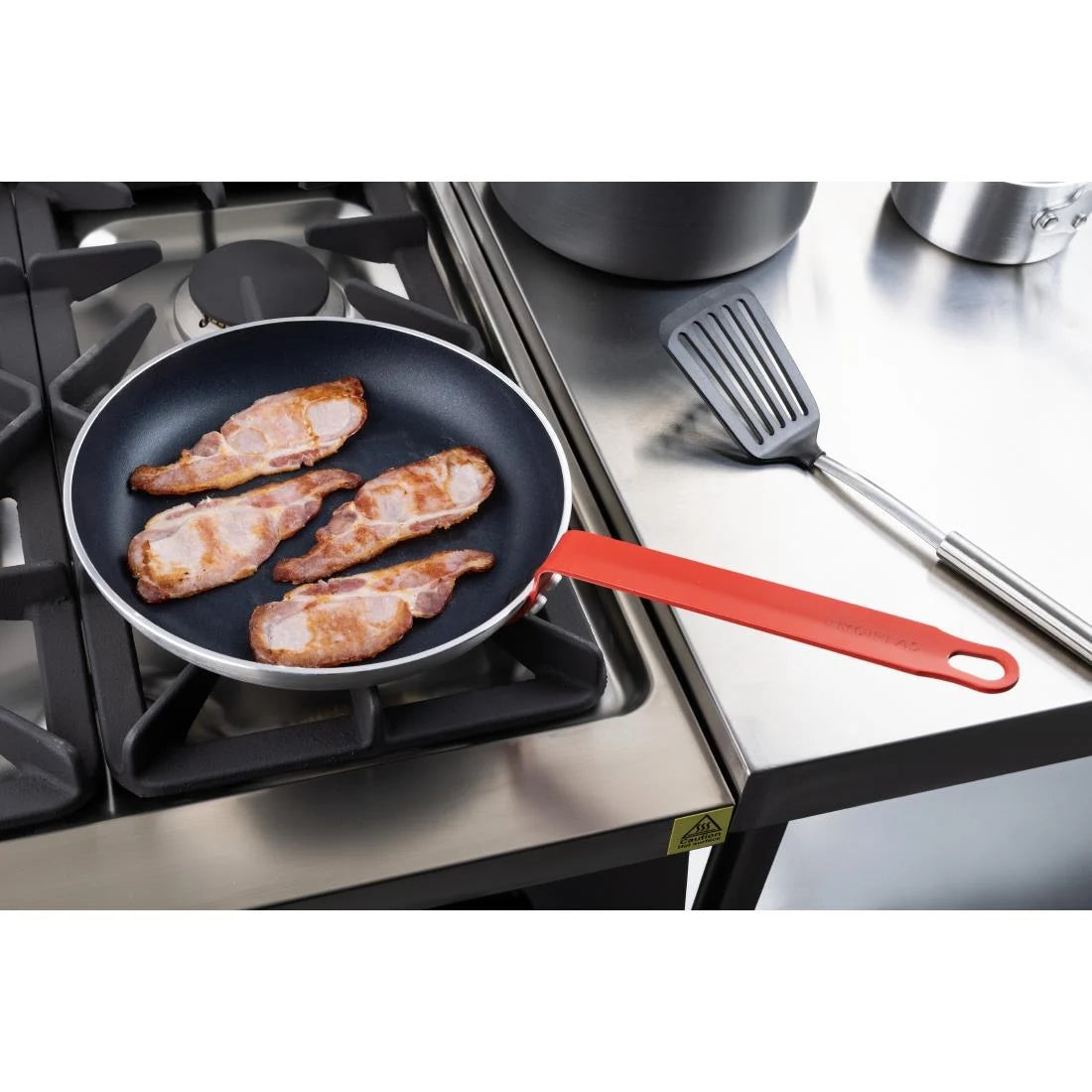 Hygiplas Aluminium Non-stick Teflon Platinum Plus Frying Pan with Red Handle 28cm