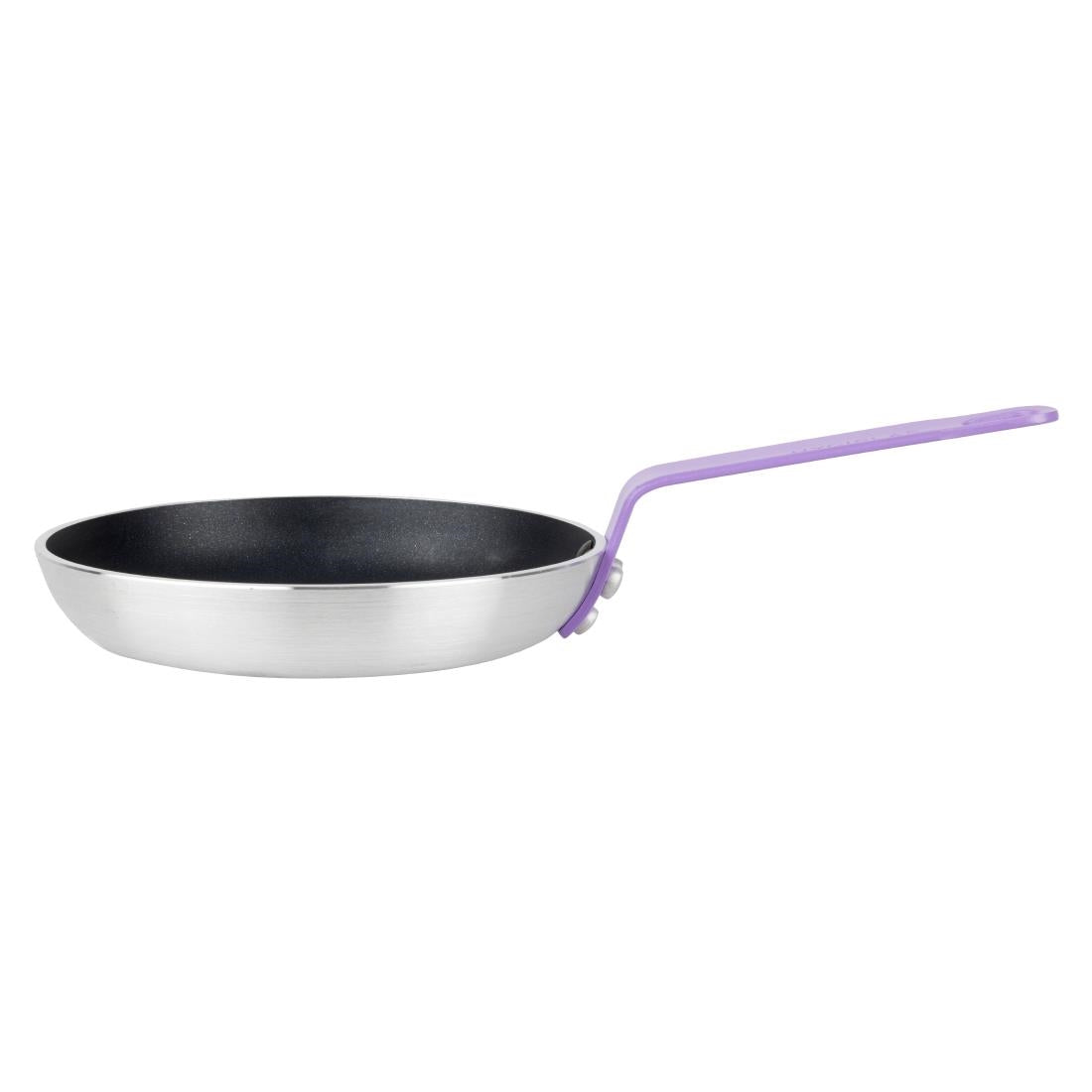 Hygiplas Aluminium Non-Stick Teflon Platinum Plus Frying Pan with Purple Handle 200mm - HT967