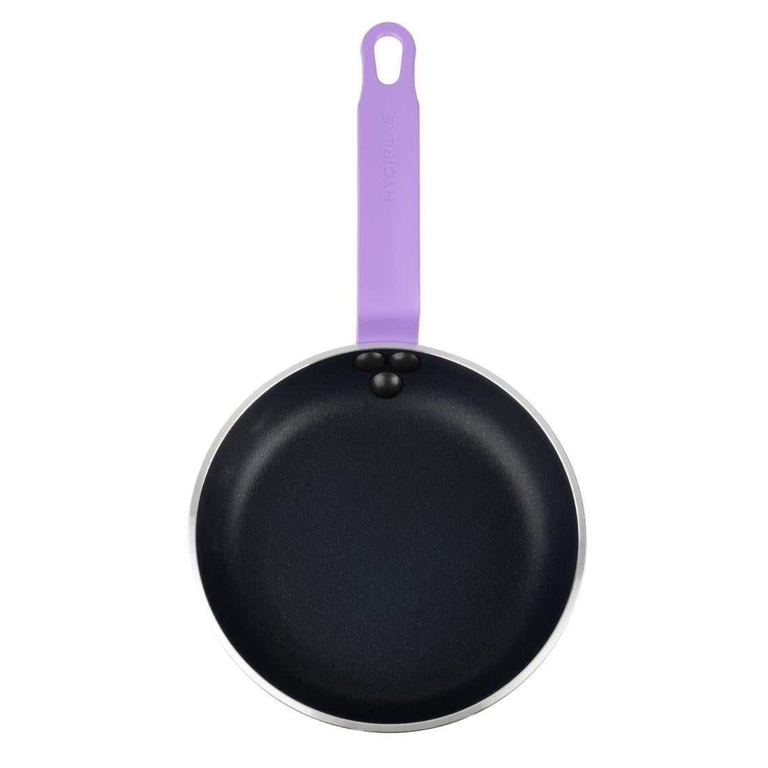 Hygiplas Aluminium Non-Stick Teflon Platinum Plus Frying Pan with Purple Handle 200mm - HT967