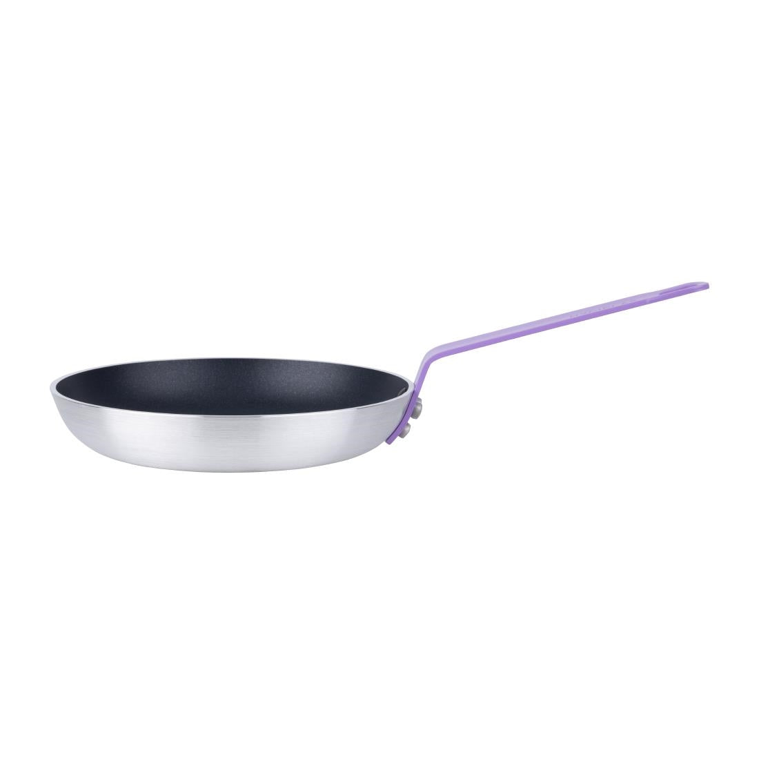 Hygiplas Aluminium Non-stick Teflon Platinum Plus Frying Pan with Purple Handle 240mm - HT968