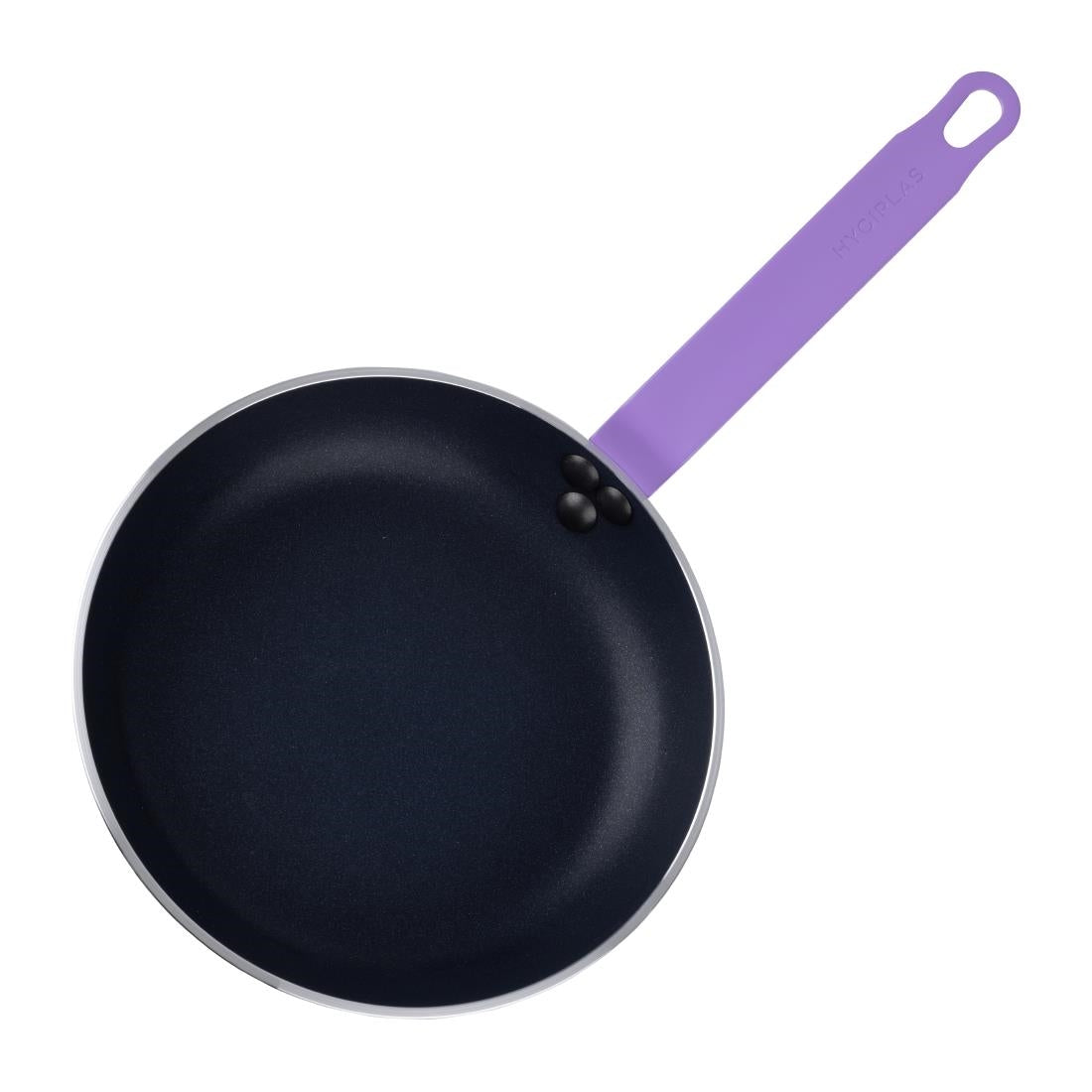 Hygiplas Aluminium Non-stick Teflon Platinum Plus Frying Pan with Purple Handle 240mm - HT968