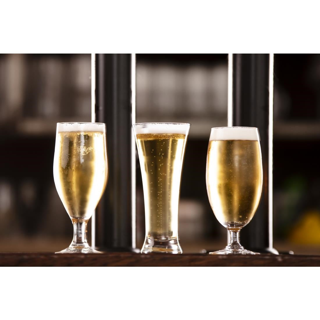 Olympia Stemmed Beer Glasses 420ml (6 Pack) - DA933