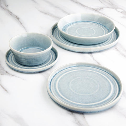Olympia Cavolo Flat Round Plates Ice Blue 270mm (4 Pack) - FB569