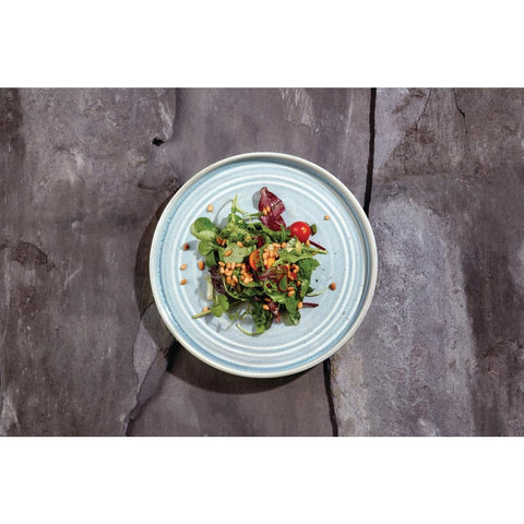 Olympia Cavolo Flat Round Plates Ice Blue 220mm (6 Pack) - FB568