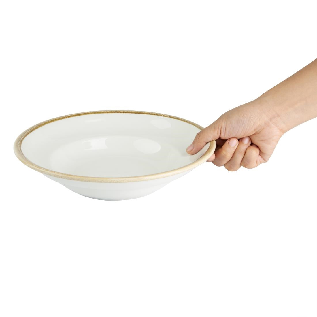 Olympia Kiln Pasta Bowl Chalk 250mm 340ml (Pack of 4) - FB979