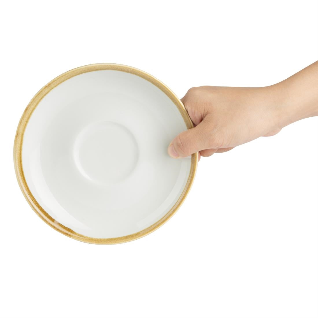 Olympia Kiln 340ml Cup Saucer Chalk 160mm (Pack of 6) - FB991