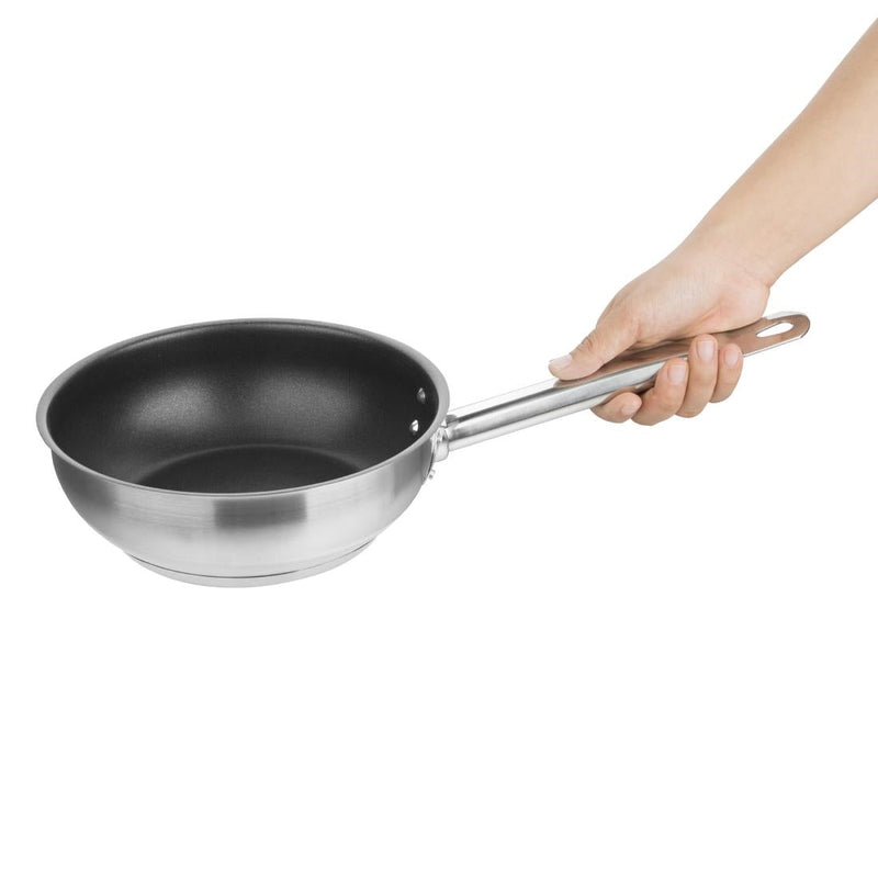 Vogue Non-stick Teflon Stainless Steel Platinum Plus Saute Pan 200mm