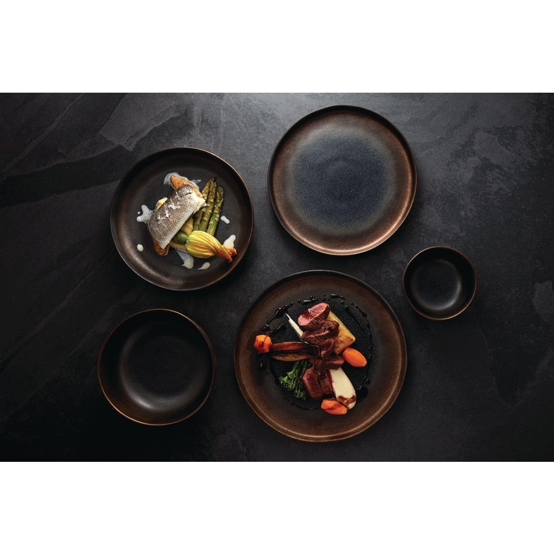 Olympia Ochre Flat Plates 260mm (6 Pack) - FC285