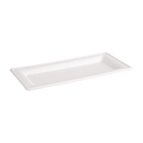 Fiesta Compostable Bagasse Rectangular Plates 258mm (Pack of 50) - FC539