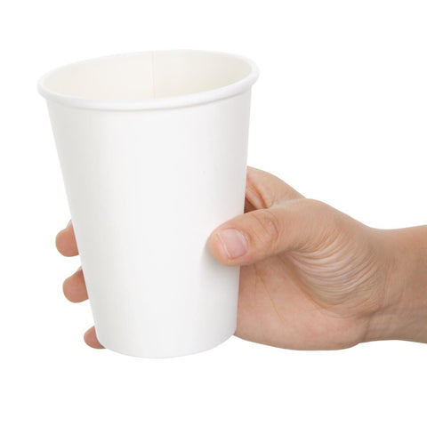 Fiesta Recyclable Paper Coffee Cups 340ml White (Pack of 50) - FD401