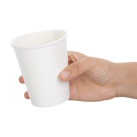 Fiesta Recyclable Paper Coffee Cups 225ml White (Pack of 1000) - FD402