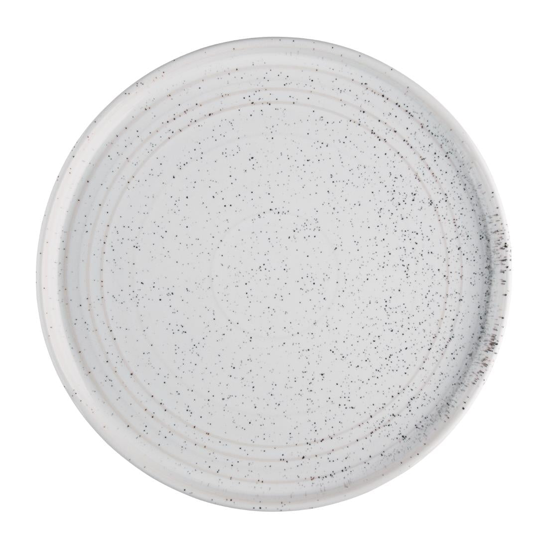 Olympia Cavolo White Speckle Flat Round Plate 270mm (4 Pack) - FD904