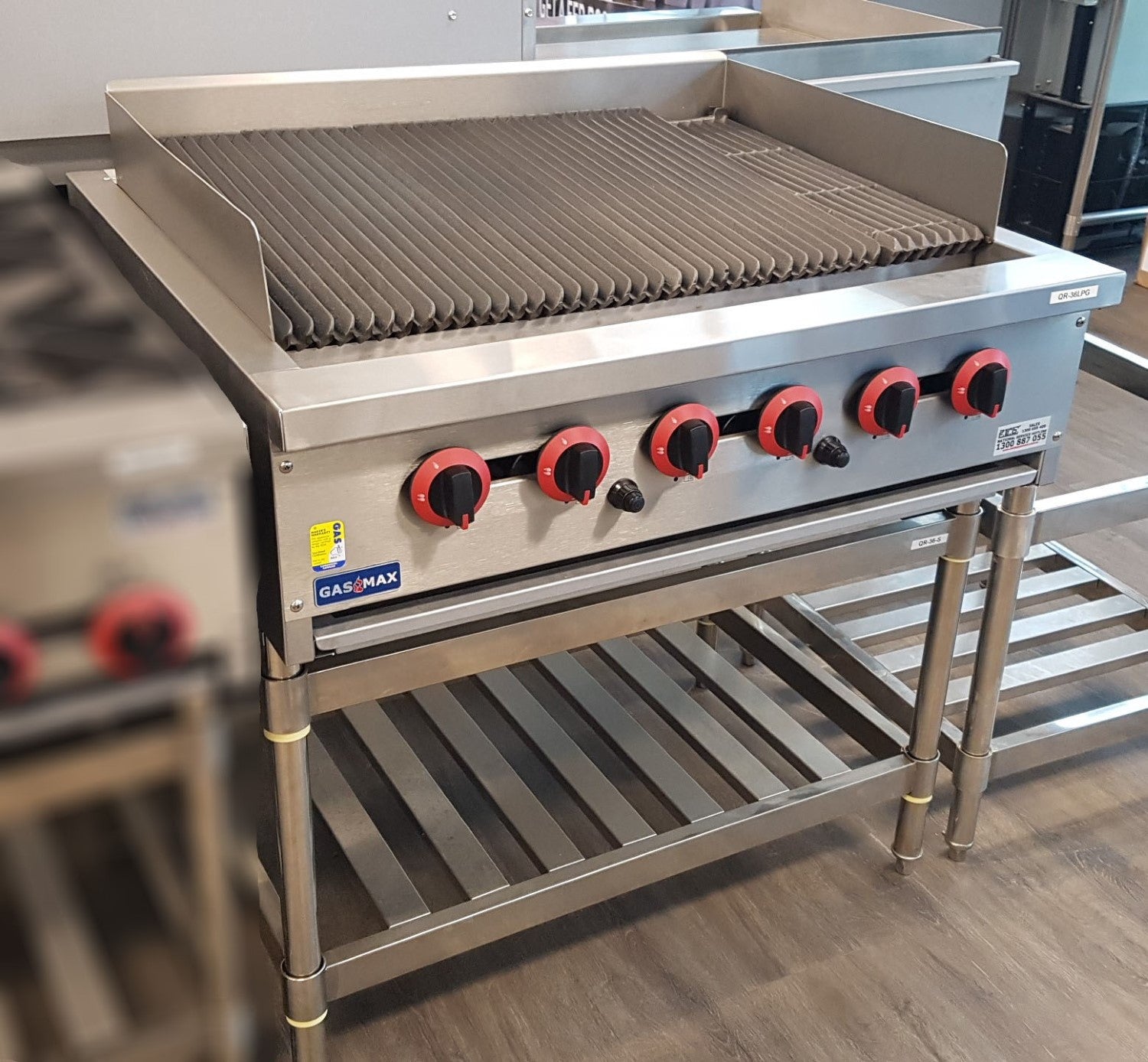 GasMax LPG Gas 6 Burner Char Grill Top QR-36ELPG