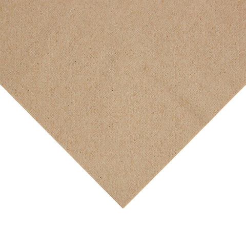 Fiesta Recyclable Recycled Lunch Napkin Kraft 330x330mm 2ply 1/4 Fold (Pack of 2000) - FE226