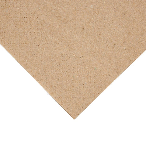 Fiesta Recyclable Recycled Lunch Napkin Kraft 330x330mm 2ply 1/8 Fold (Pack of 2000) - FE234