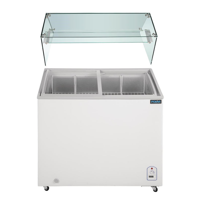 Polar G Series Display Chest Freezer 200Ltr with Glass Surround