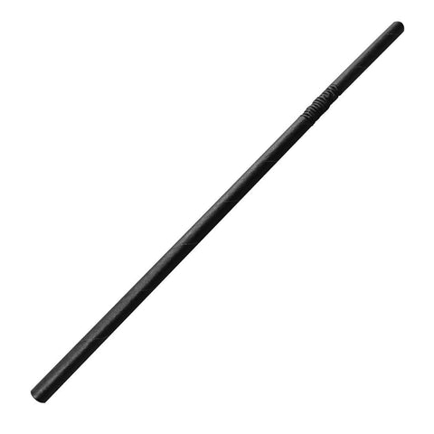 Fiesta Compostable Individually Wrapped Bendy Paper Straws Black (Pack of 250) - FP444