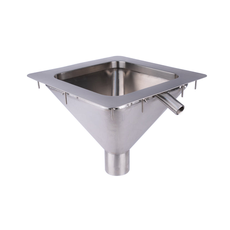 3Monkeez Square to Conical Flushing Rim Sink - 450 - 304-Grade Stainless Steel