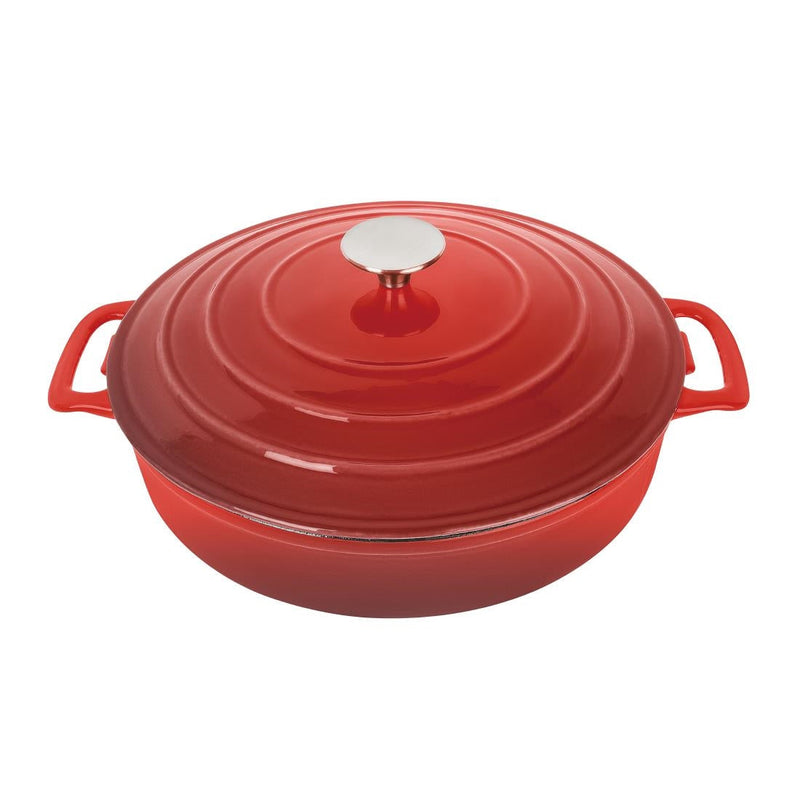 Vogue Red Round Saute Pan 3.5Ltr