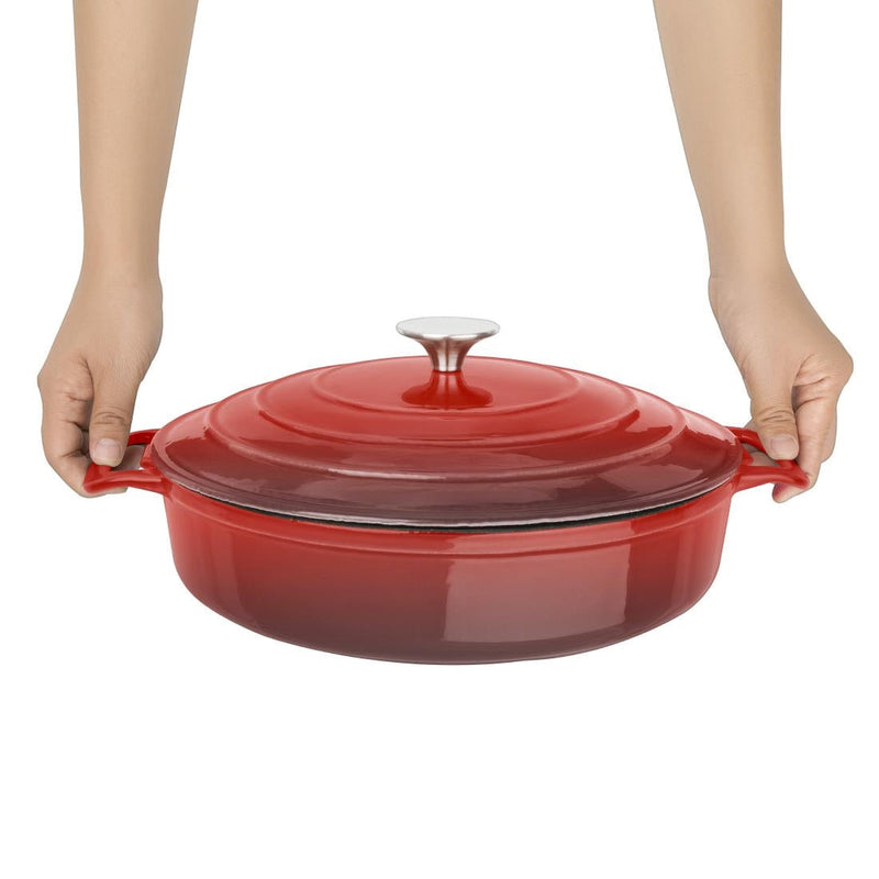 Vogue Red Round Saute Pan 3.5Ltr