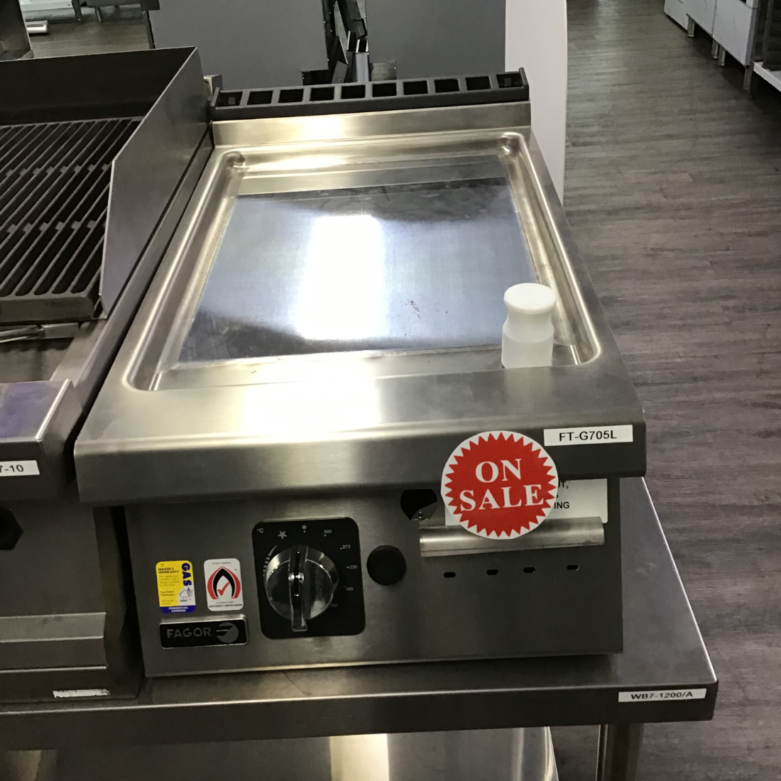 CLEARANCE - Fagor Kore 700 Bench Top Chrome Gas Griddle - FT-G705CL-VIC1026
