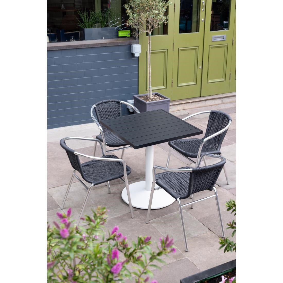Bolero Cast Iron Round Table Base White - FT029