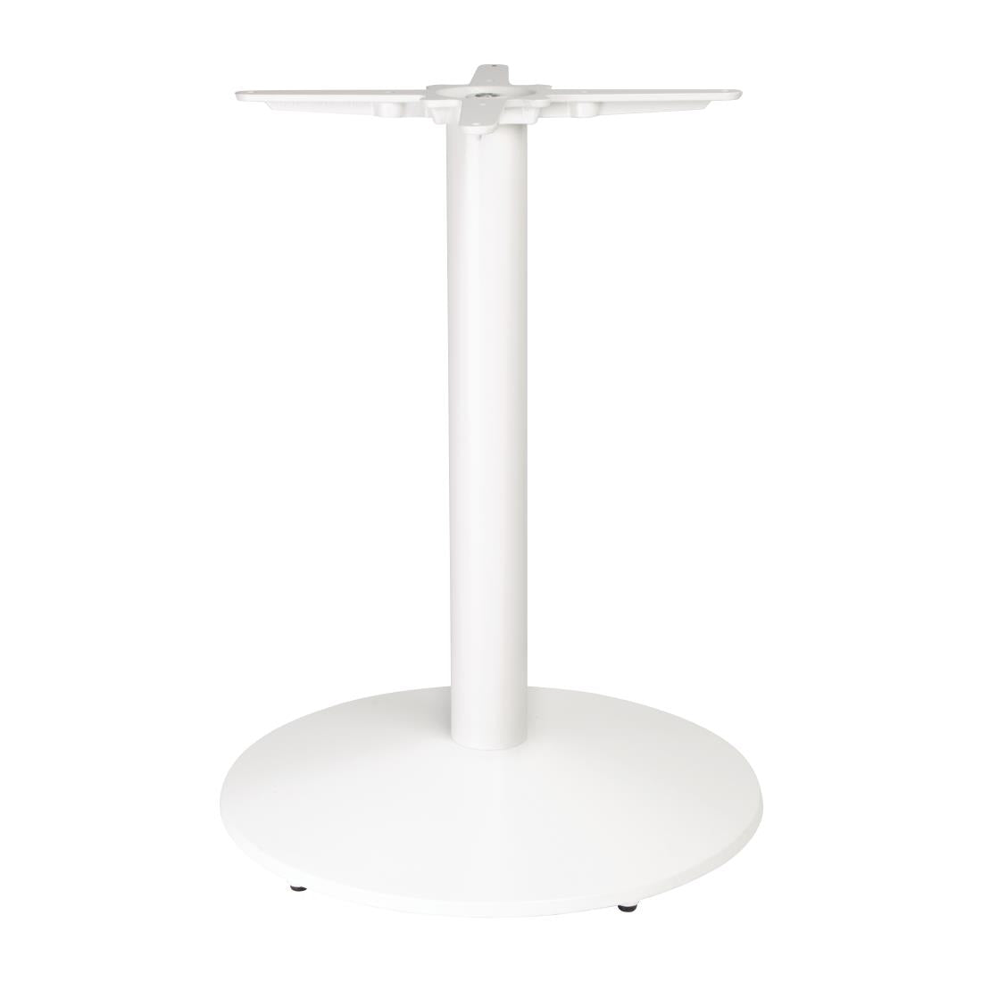 Bolero Cast Iron Round Table Base White - FT029
