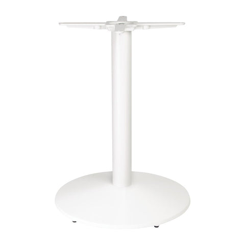 Bolero Cast Iron Round Table Base White - FT029