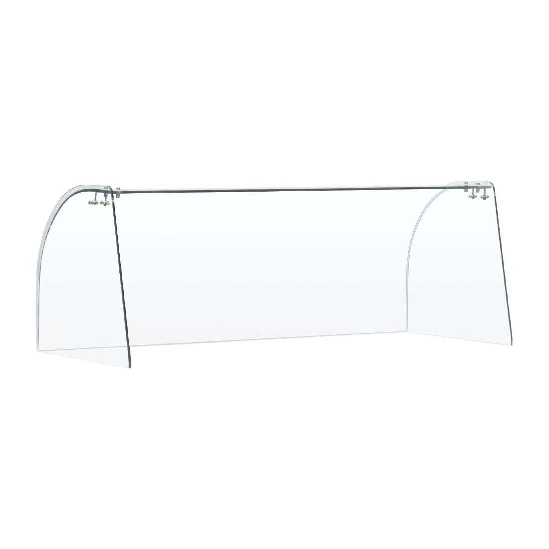 Curved Glass Sneeze Guard Assembly - FT282