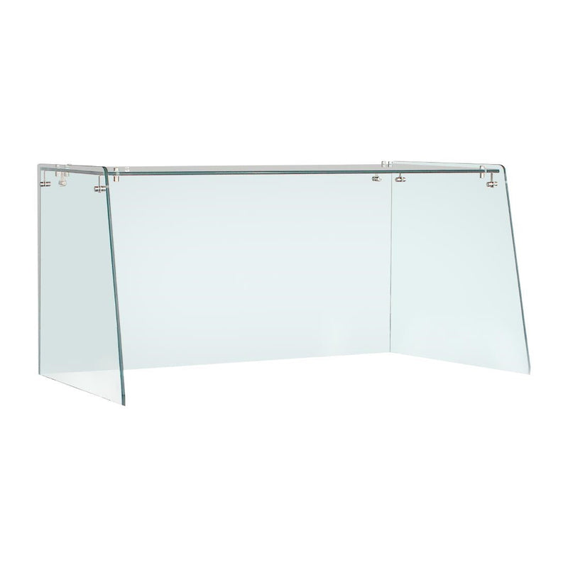 Straight Glass Sneeze Guard Assembly for 2 Door Counter