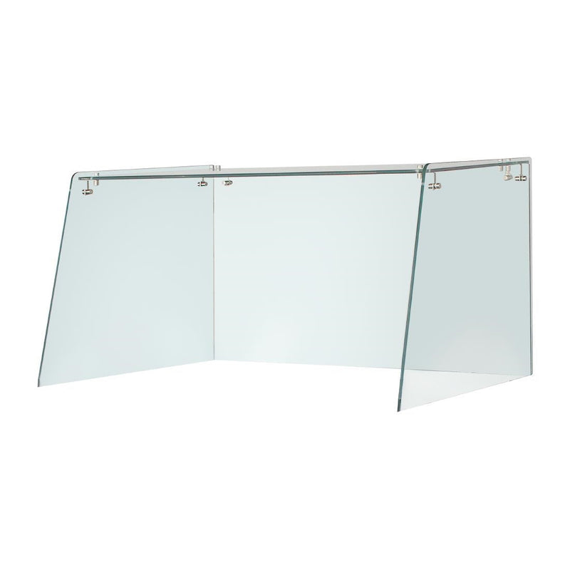 Straight Glass Sneeze Guard Assembly for 2 Door Counter