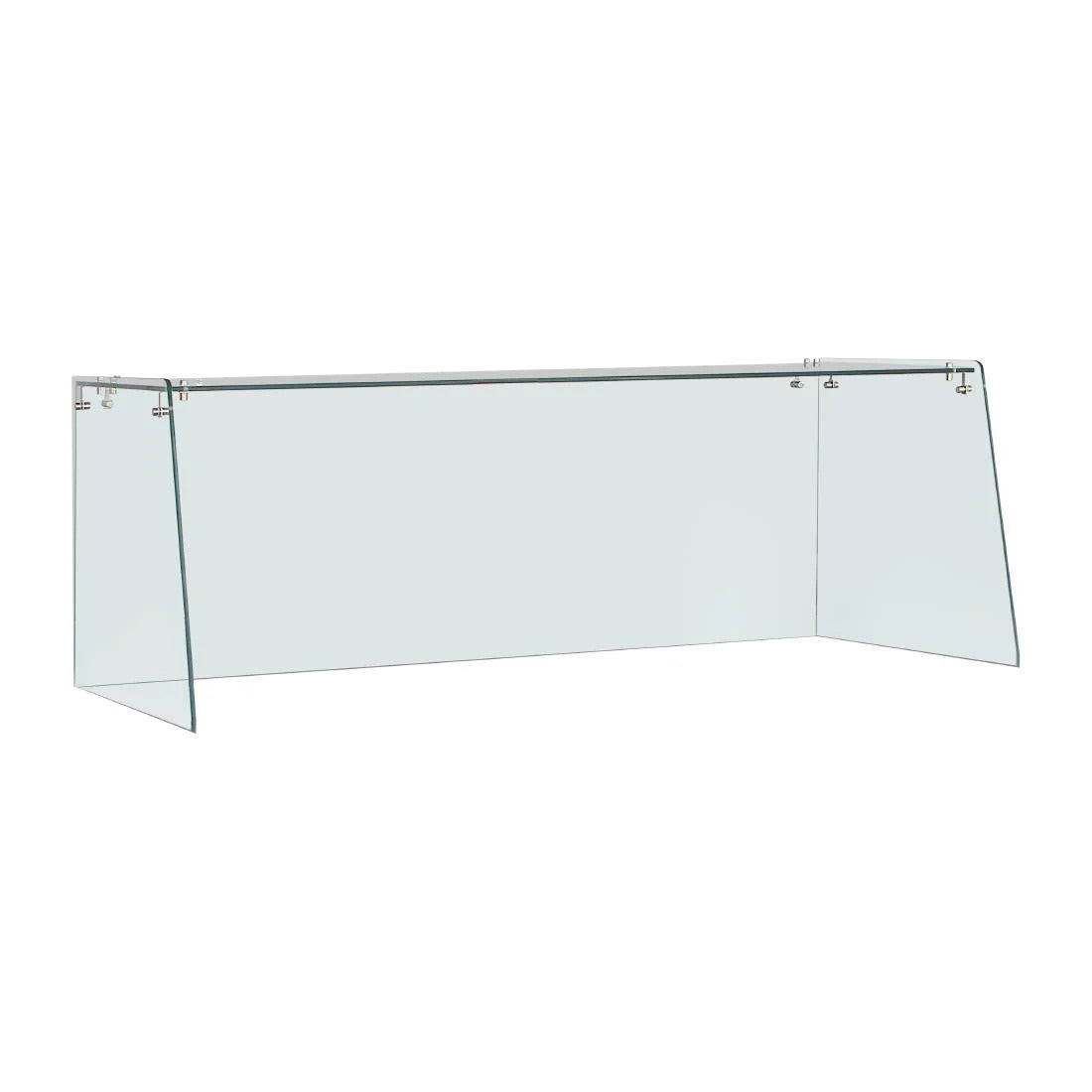 Straight Glass Sneeze Guard Assembly for 3 Door Counter