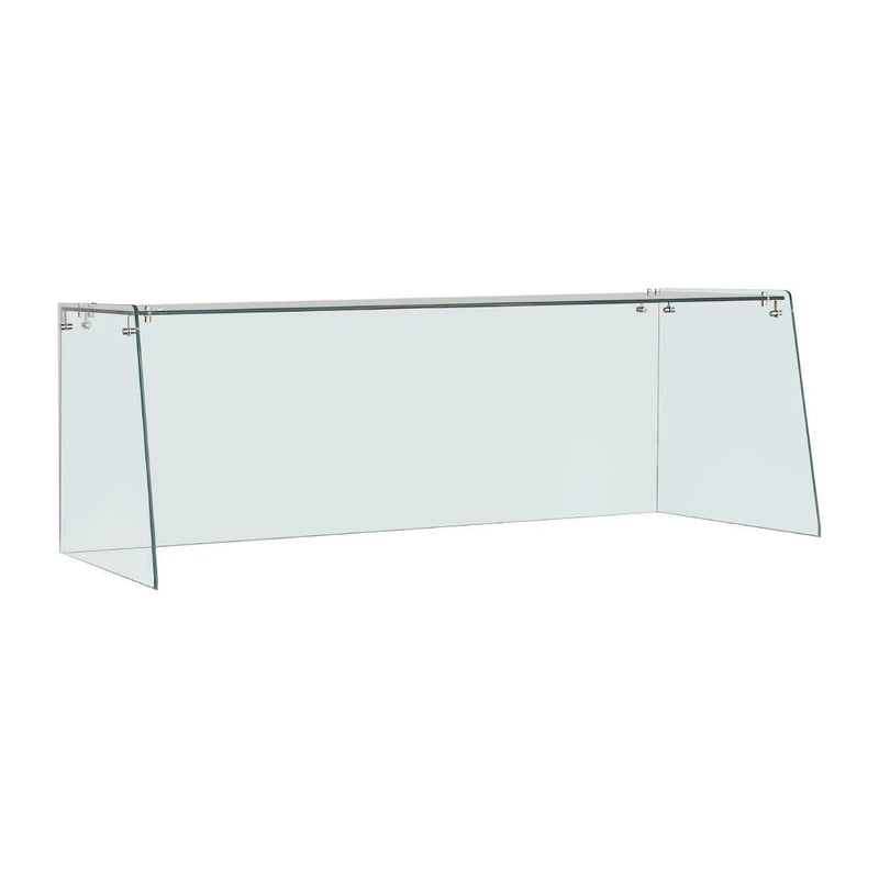Straight Glass Sneeze Guard Assembly for 3 Door Counter