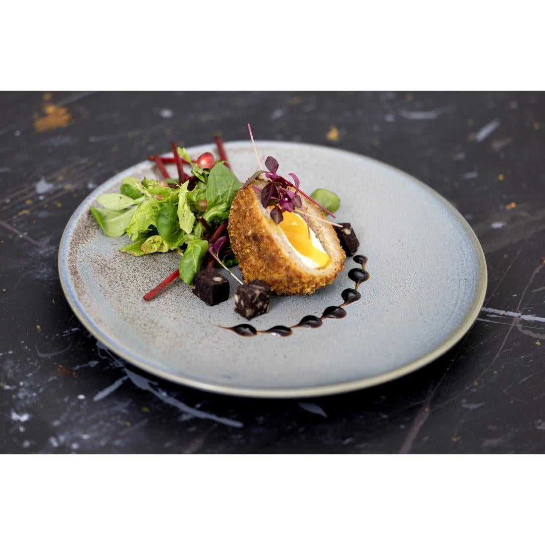 Olympia Ember Blue Coupe Plates 230mm (6 Pack) - FU171