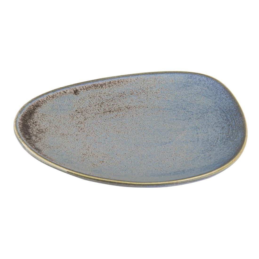 Olympia Ember Blue Triangle Plates 308mm (4 Pack) - FU176