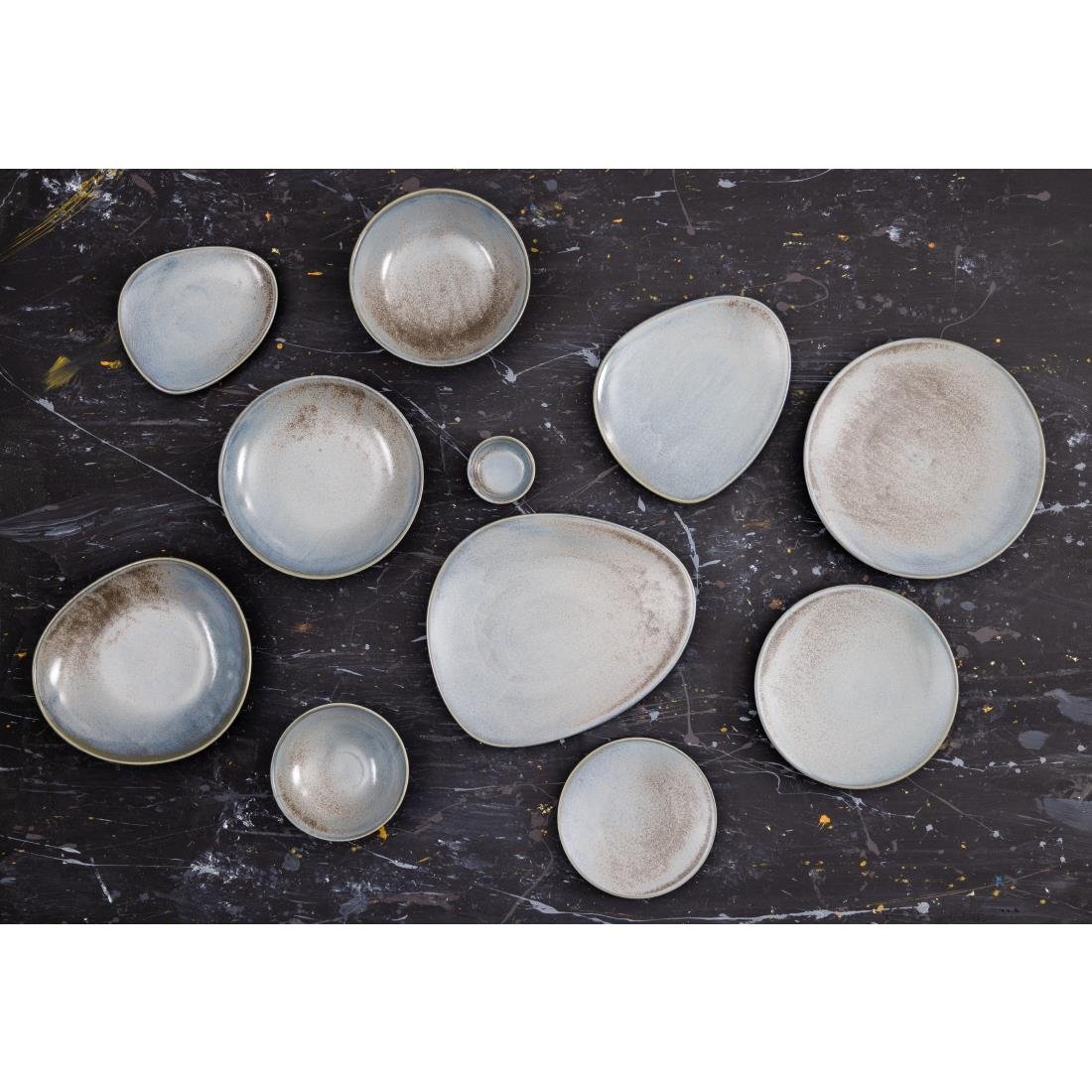 Olympia Ember Blue Coupe Plates 180mm (6 Pack) - FU172