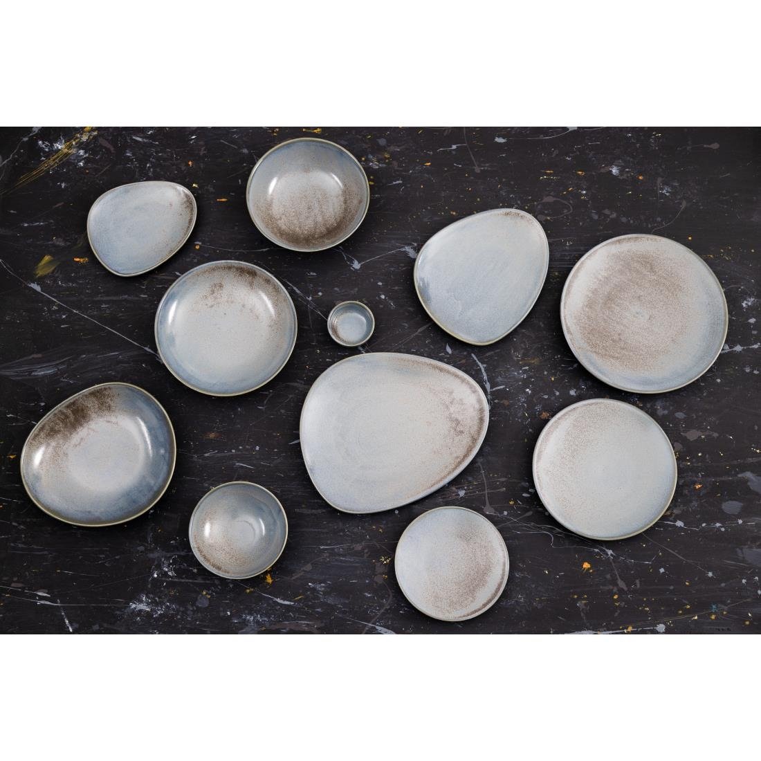 Olympia Ember Blue Low Coupe Bowls 230mm (4 Pack) - FU174