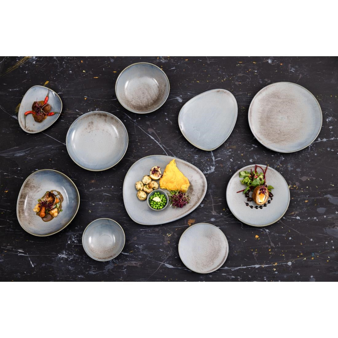 Olympia Ember Blue Coupe Bowls 200mm (4 Pack) - FU175