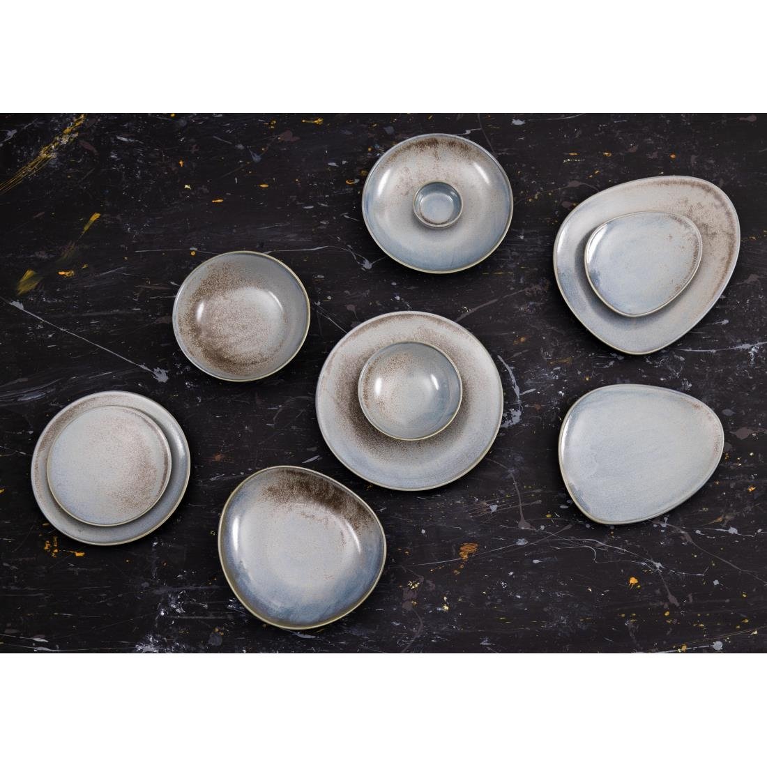 Olympia Ember Blue Coupe Plates 275mm (4 Pack) - FU170