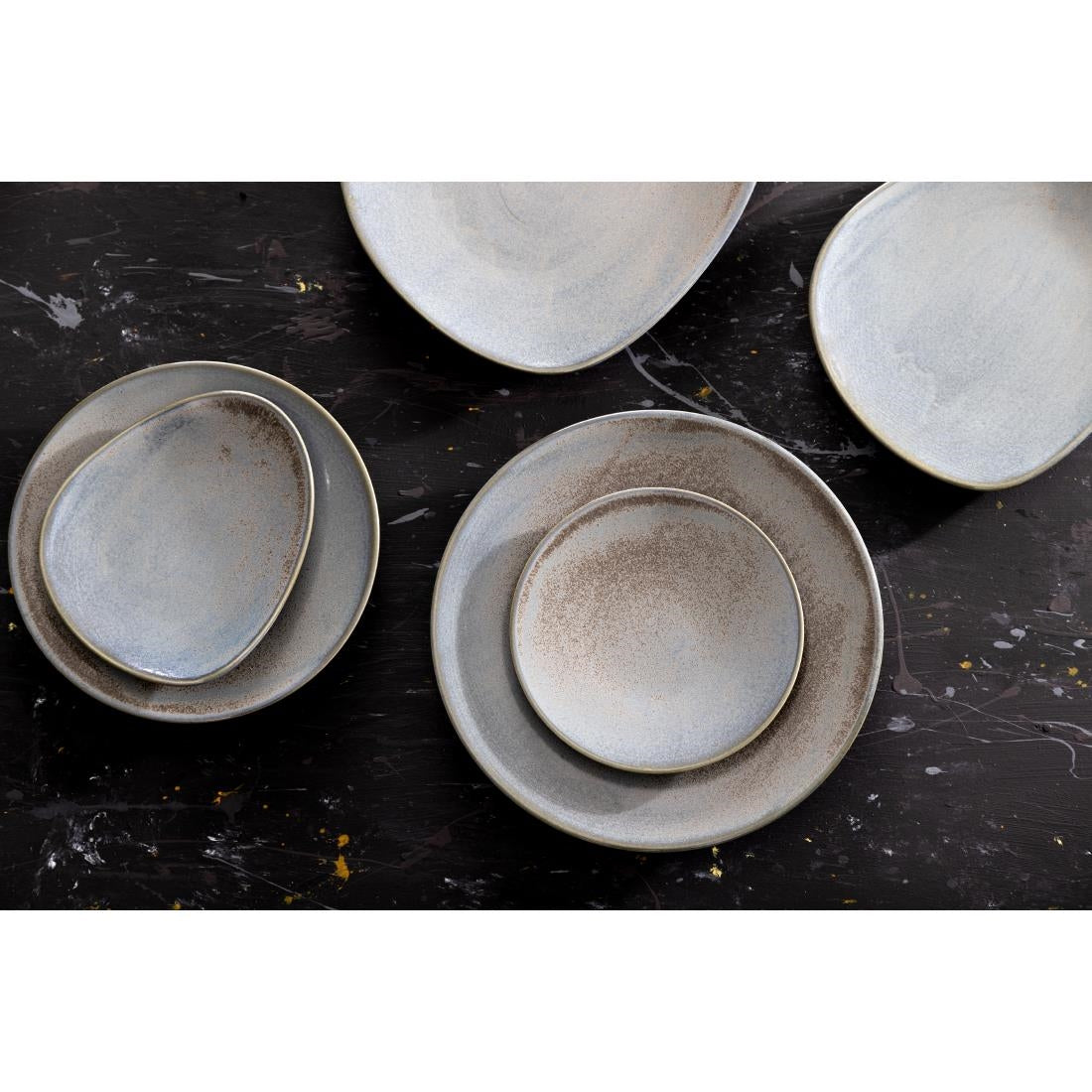 Olympia Ember Blue Coupe Plates 275mm (4 Pack) - FU170