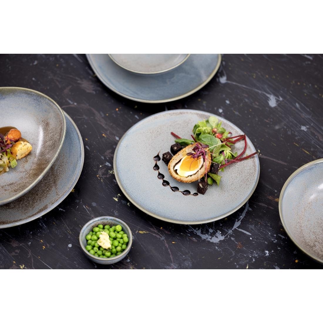 Olympia Ember Blue Low Coupe Bowls 230mm (4 Pack) - FU174