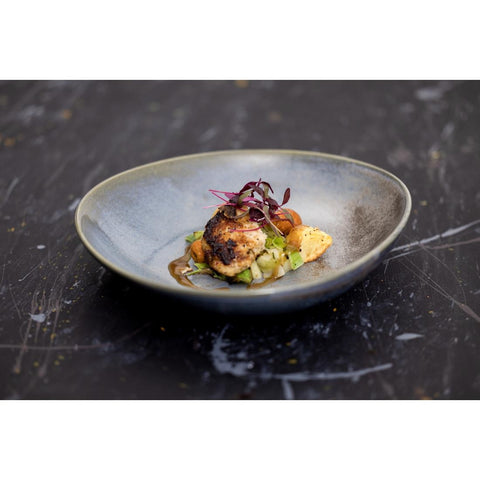 Olympia Ember Blue Triangle Bowls 245mm (4 Pack) - FU181