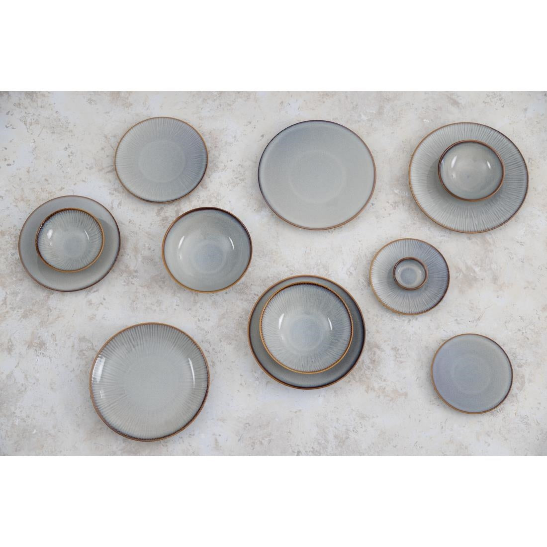 Olympia Drift Grey Plain Coupe Bowls 155mm (6 Pack) - FU192