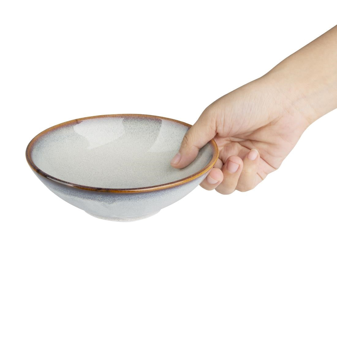 Olympia Drift Grey Plain Coupe Bowls 155mm (6 Pack) - FU192