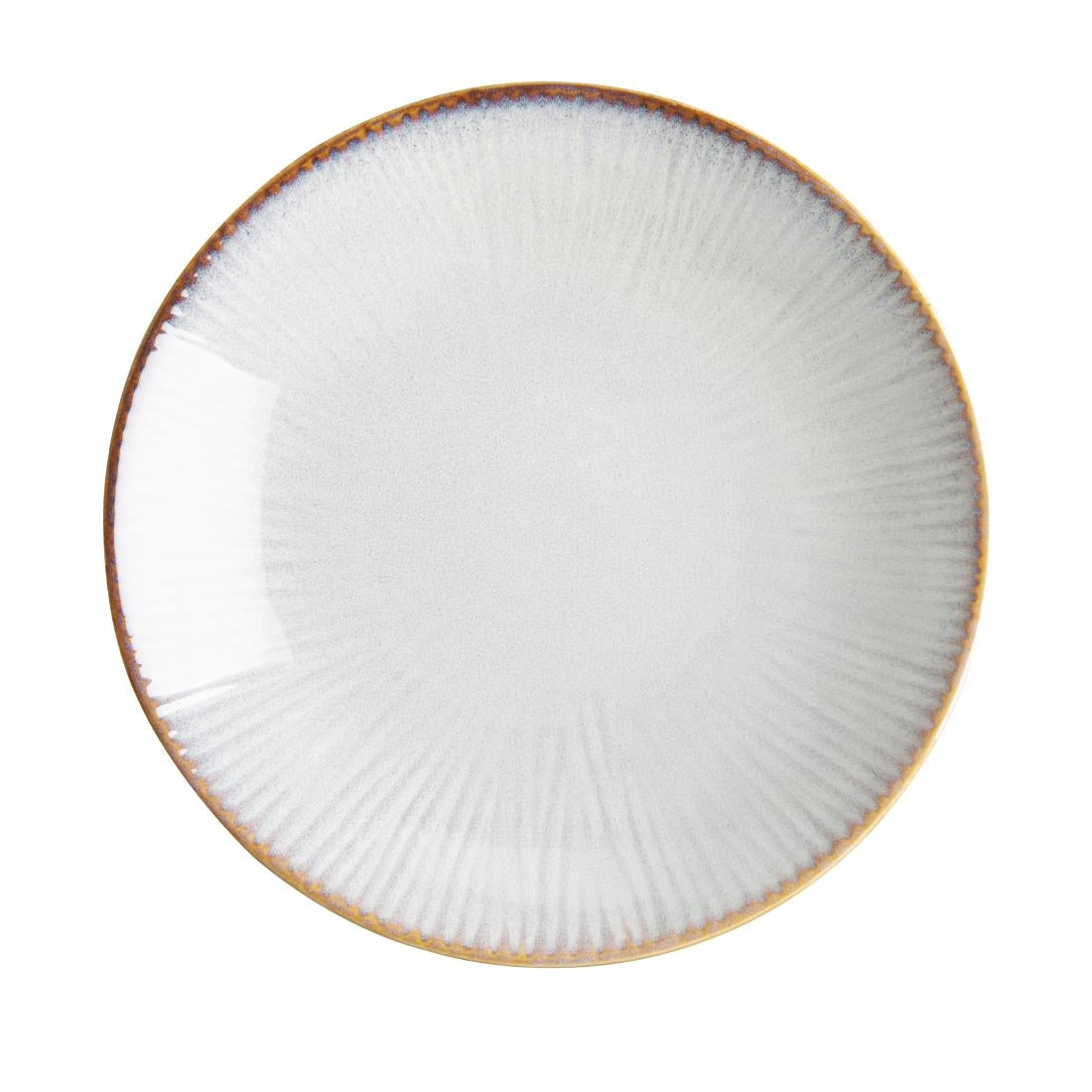 Olympia Drift Grey Embossed Coupe Low Bowls 260mm (4 Pack) - FU197