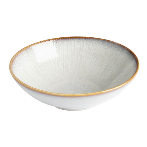 Olympia Drift Grey Embossed Coupe Bowls 205mm (4 Pack) - FU198
