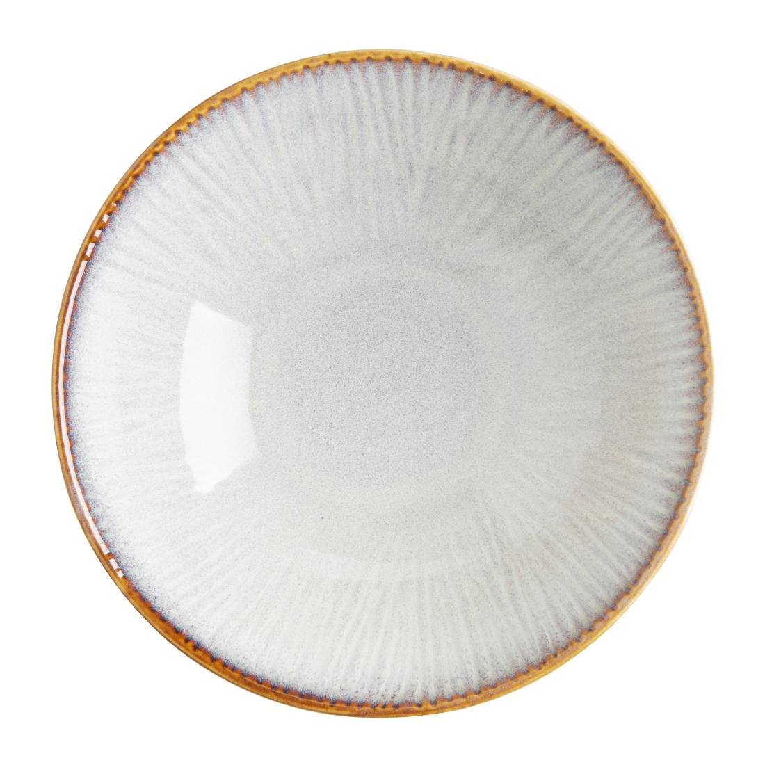 Olympia Drift Grey Embossed Coupe Bowls 205mm (4 Pack) - FU198