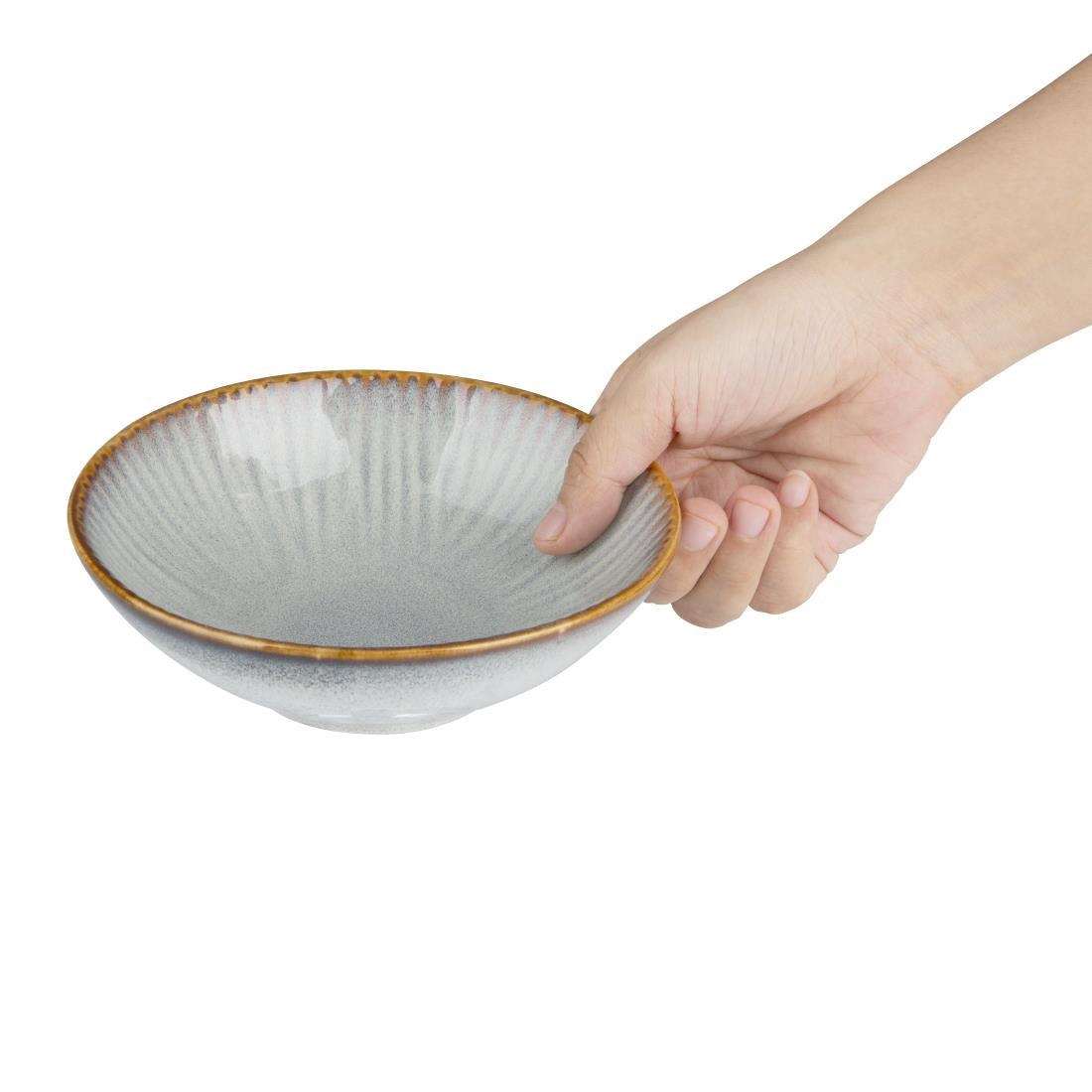 Olympia Drift Grey Embossed Coupe Bowls 155mm (6 Pack) - FU199